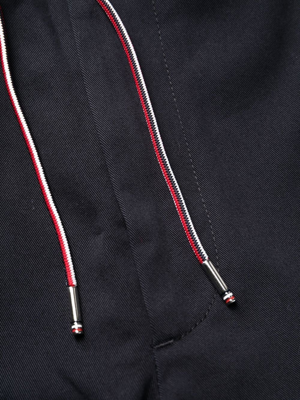 MONCLER Drawstring-waistband Tapered Trousers Blue - MAISONDEFASHION.COM