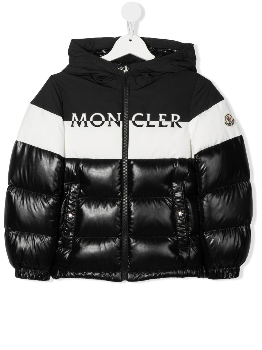 MONCLER KIDS Logo-print Padded Jacket Black - MAISONDEFASHION.COM