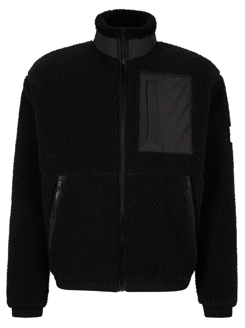 BOSS Zip-up Sweatshirt Black - MAISONDEFASHION.COM