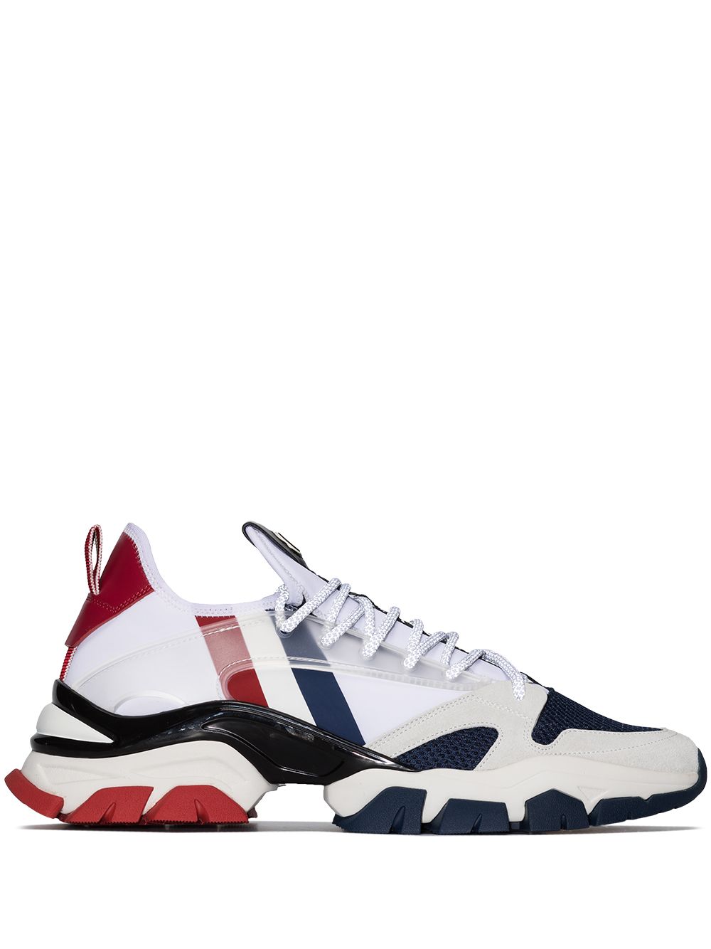 MONCLER Mesh Panelled Lace-up Sneakers - MAISONDEFASHION.COM