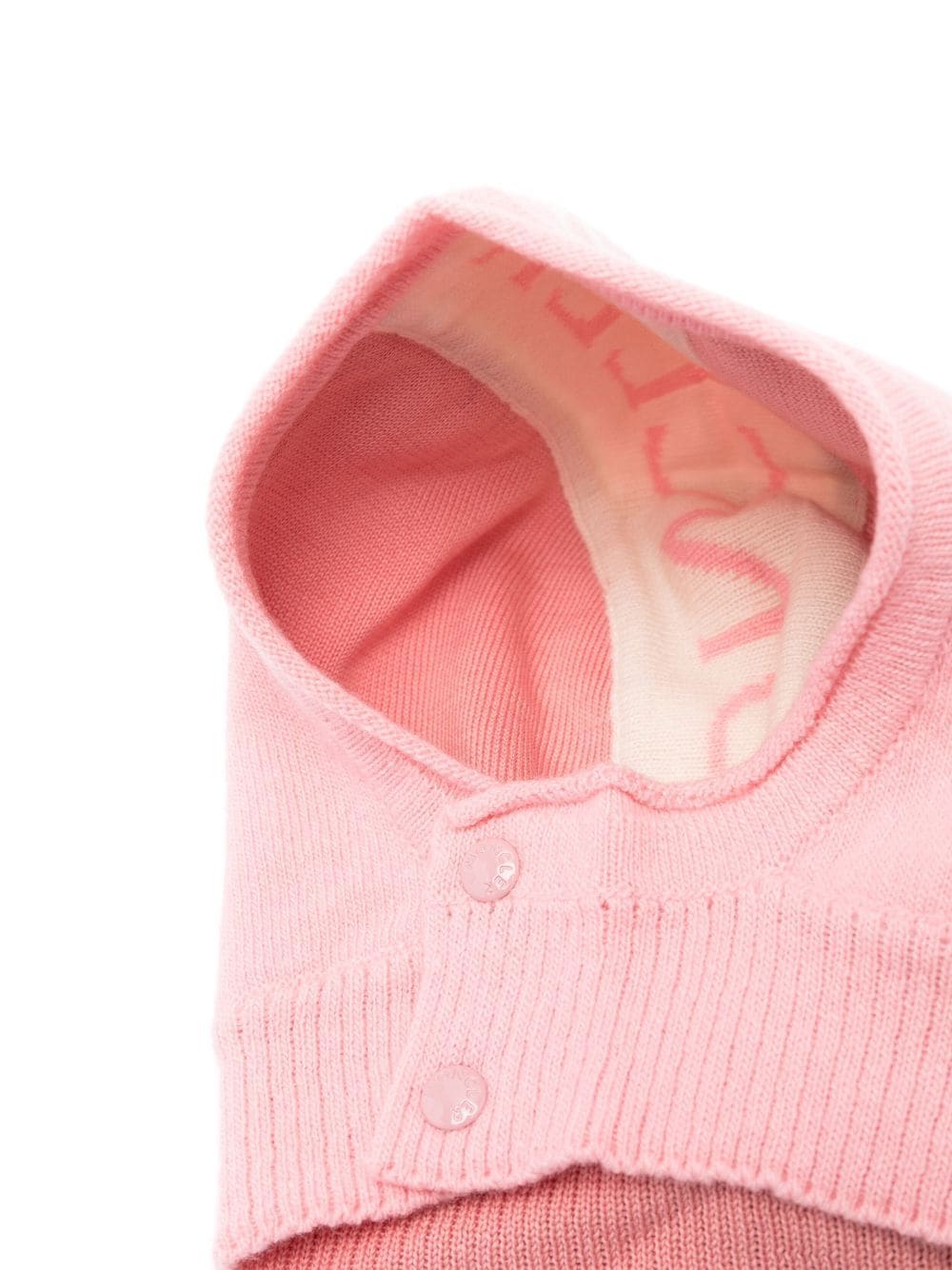 MONCLER BABY Logo-knit Chin-strap Hat Pink - MAISONDEFASHION.COM