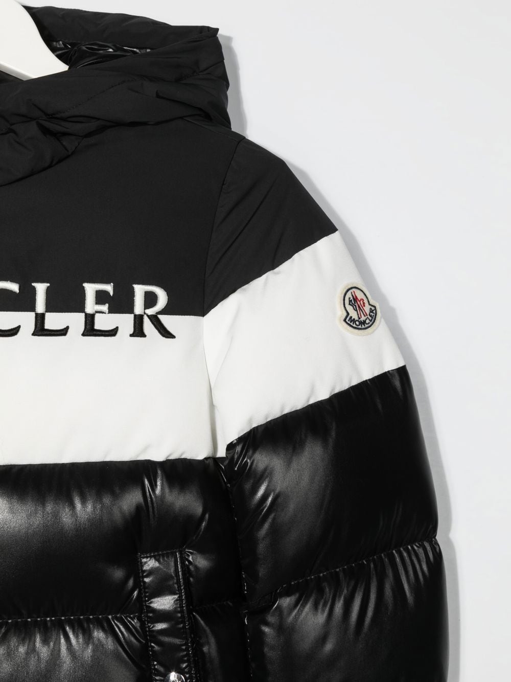 MONCLER KIDS Logo-print Padded Jacket Black - MAISONDEFASHION.COM