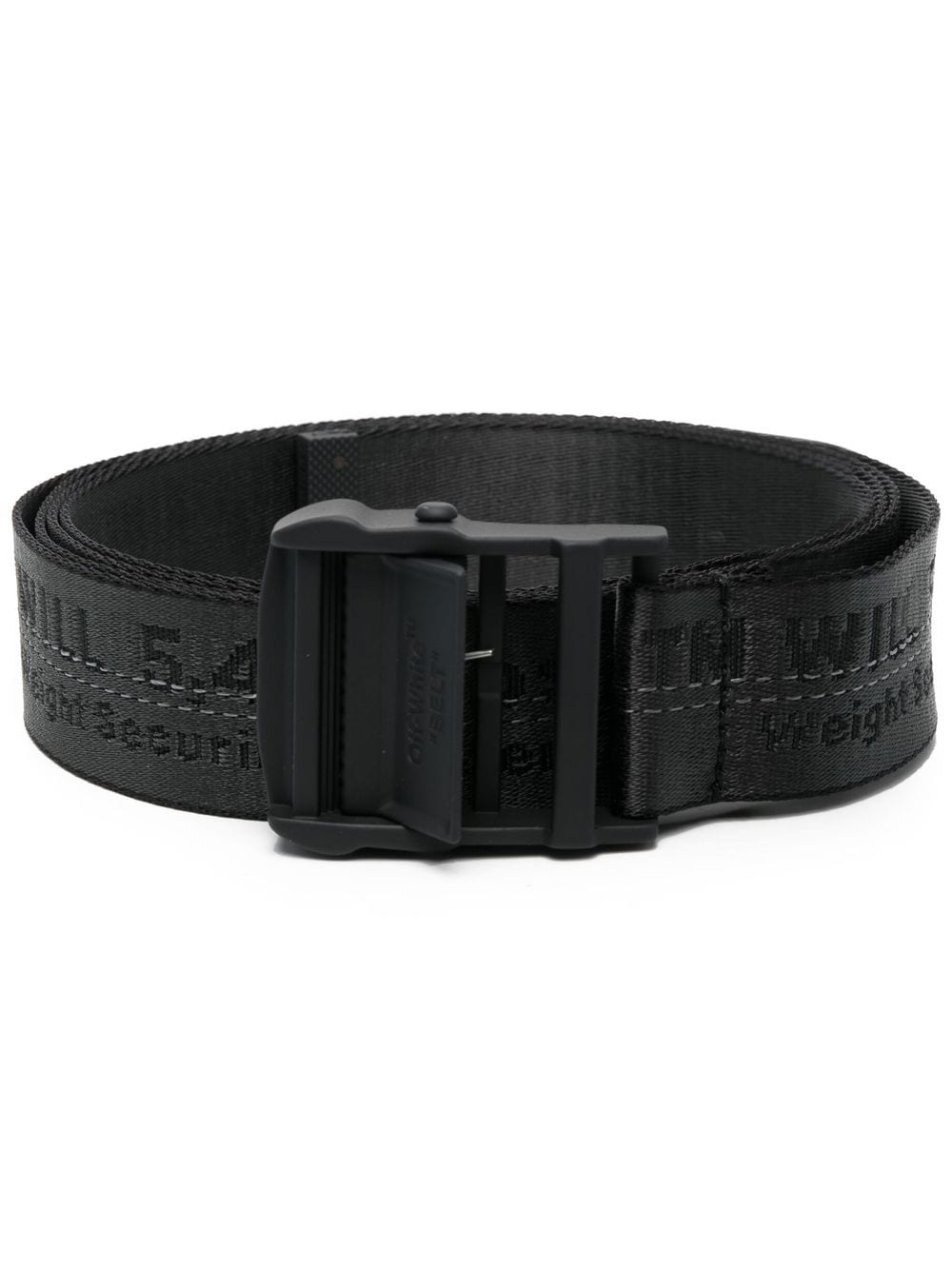 OFF-WHITE WOMEN Industrial Logo Belt Black - MAISONDEFASHION.COM