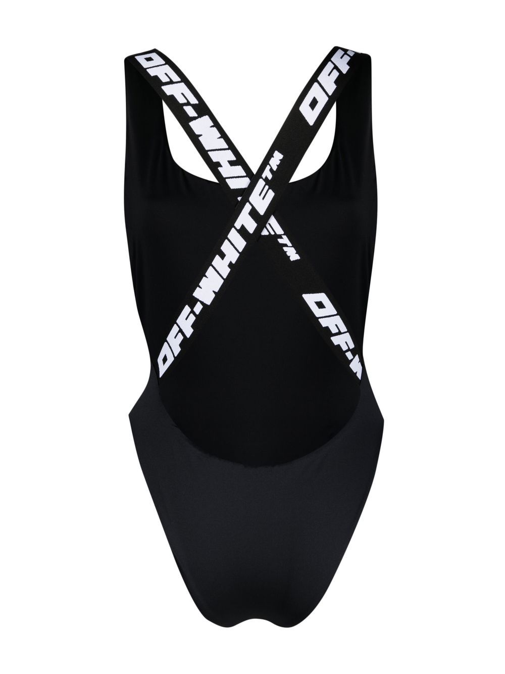 OFF-WHITE WOMEN Logo-appliqué Swimsuit Black - MAISONDEFASHION.COM