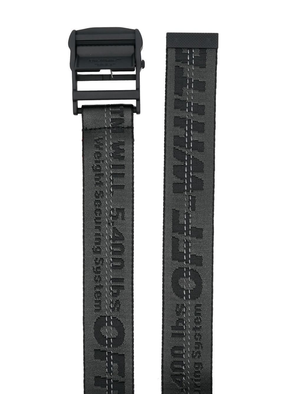 OFF-WHITE WOMEN Industrial Logo Belt Black - MAISONDEFASHION.COM