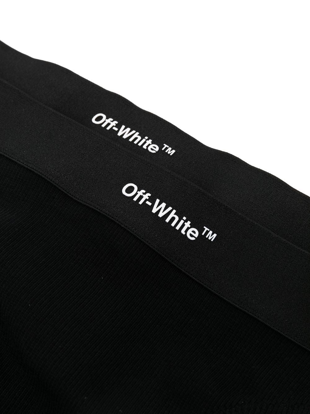OFF-WHITE WOMEN Logo-print Briefs (pack of two) Black/White - MAISONDEFASHION.COM