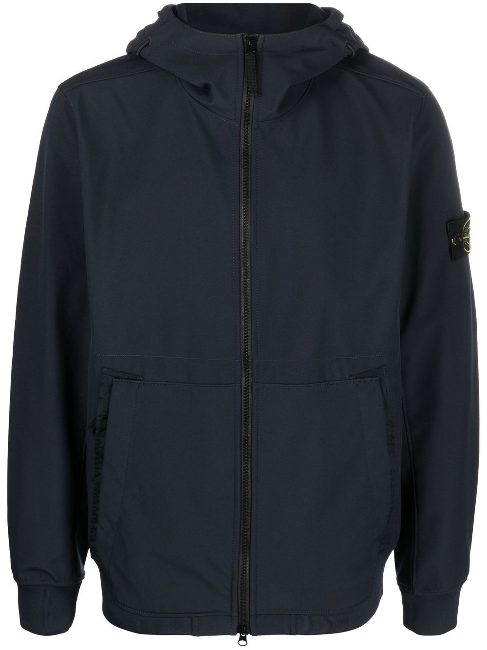 STONE ISLAND Compass-patch Hooded Zip-up Jacket Navy Blue - MAISONDEFASHION.COM