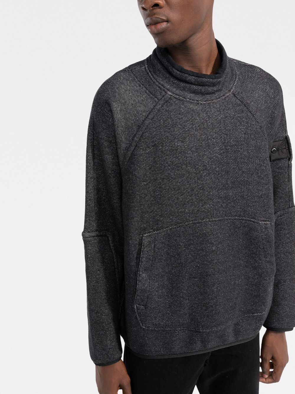 STONE ISLAND SHADOW PROJECT Funnel Neck Sweatshirt Black - MAISONDEFASHION.COM