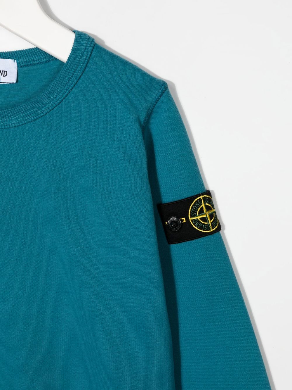 STONE ISLAND KIDS Logo-patch Sweatshirt Cobalt Blue - MAISONDEFASHION.COM