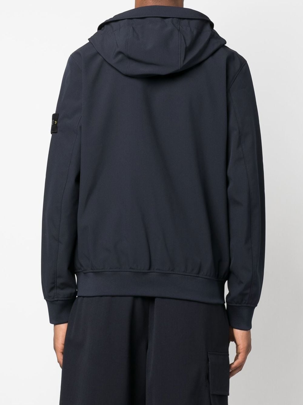 STONE ISLAND Compass-patch Hooded Zip-up Jacket Navy Blue - MAISONDEFASHION.COM