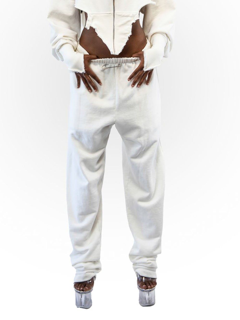 SAMI MIRO VINTAGE Organic Sweatpants White - MAISONDEFASHION.COM