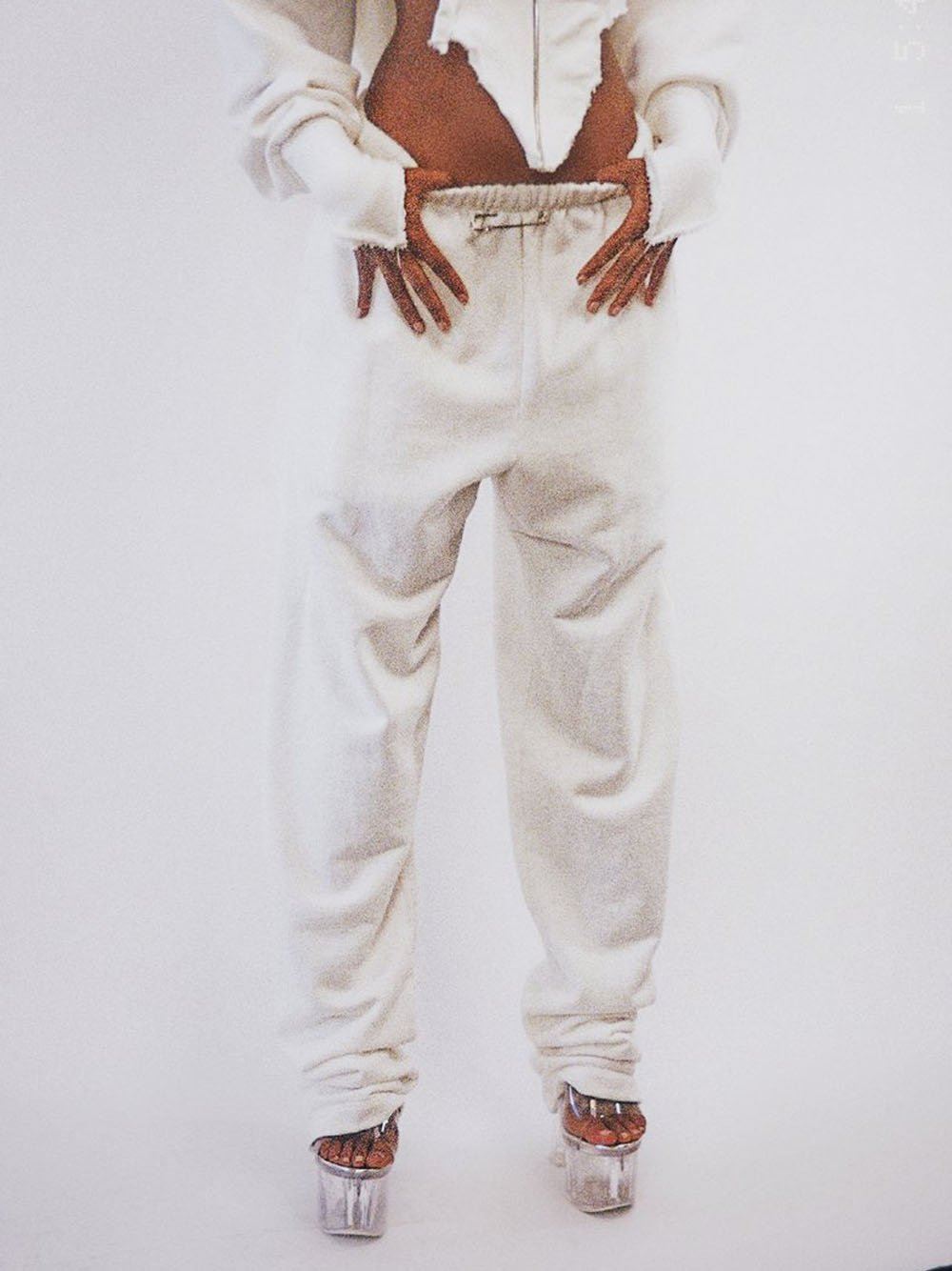 SAMI MIRO VINTAGE Organic Sweatpants White - MAISONDEFASHION.COM