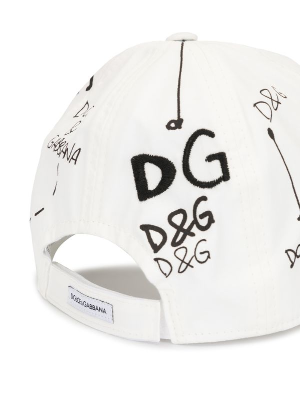 DOLCE & GABBANA KIDS logo print baseball cap - MAISONDEFASHION.COM