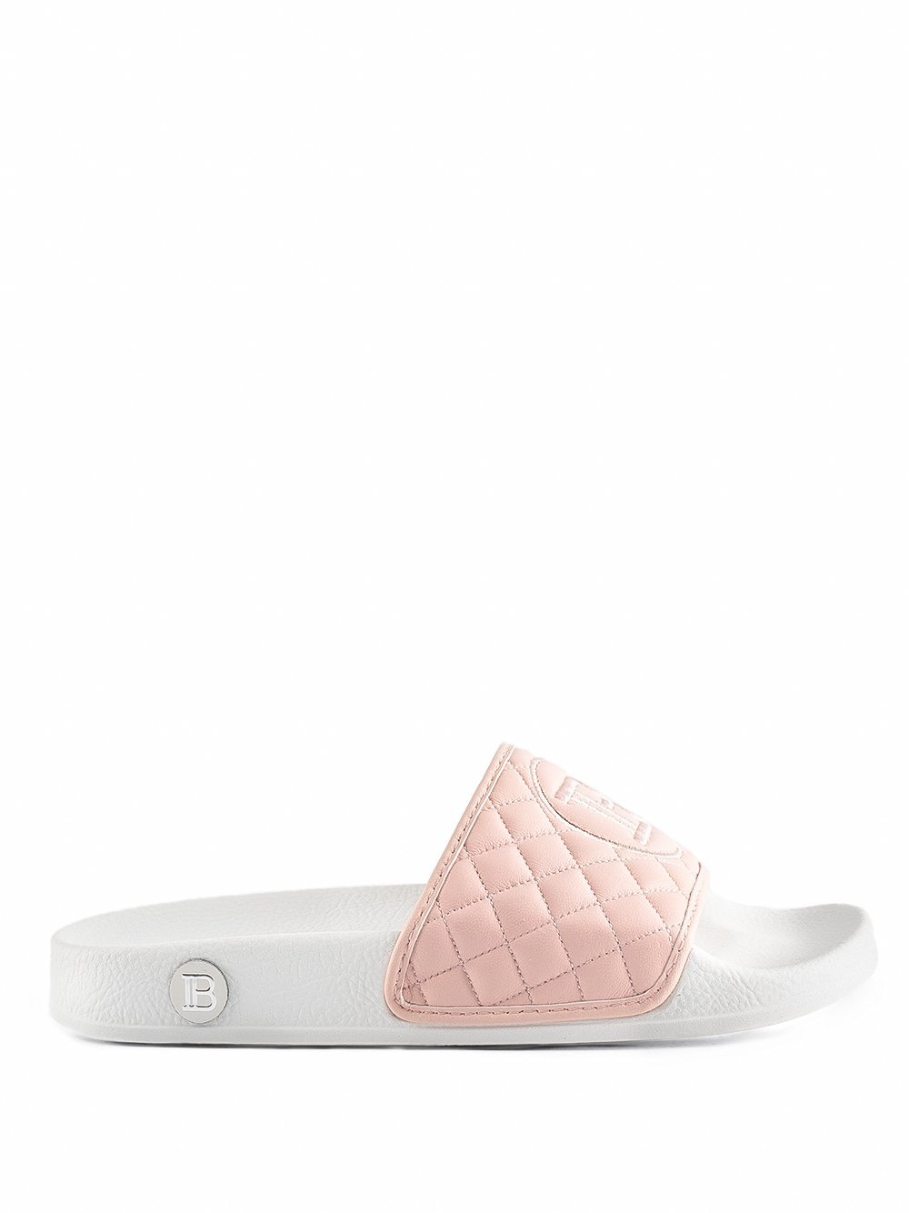 BALMAIN Quilted Pool Sliders Rose Pink - Maison De Fashion 