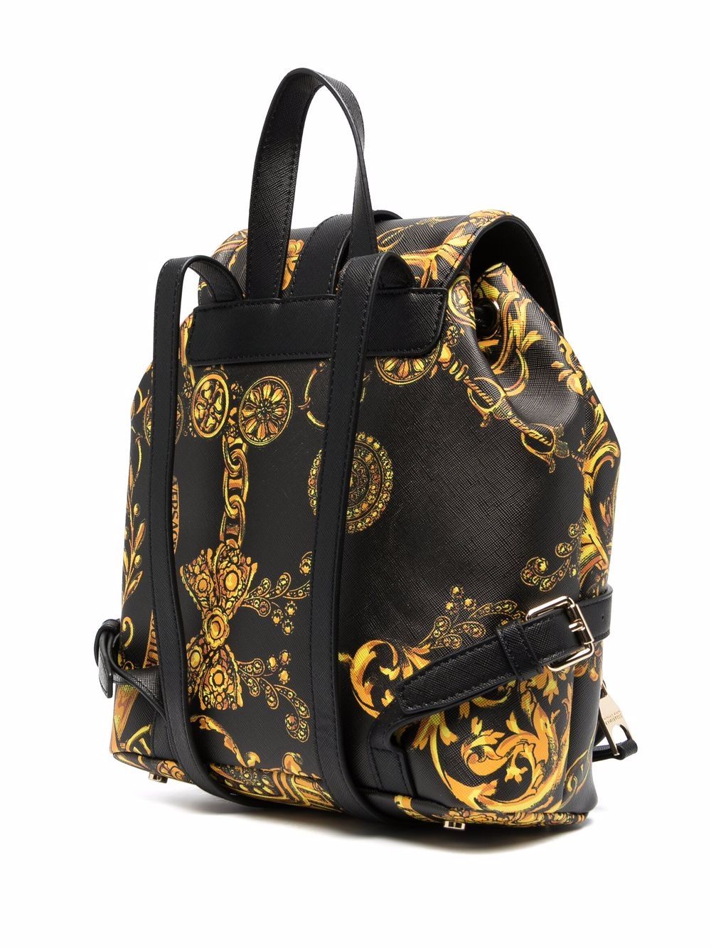 VERSACE WOMEN Baroque Print Backpack Black - MAISONDEFASHION.COM