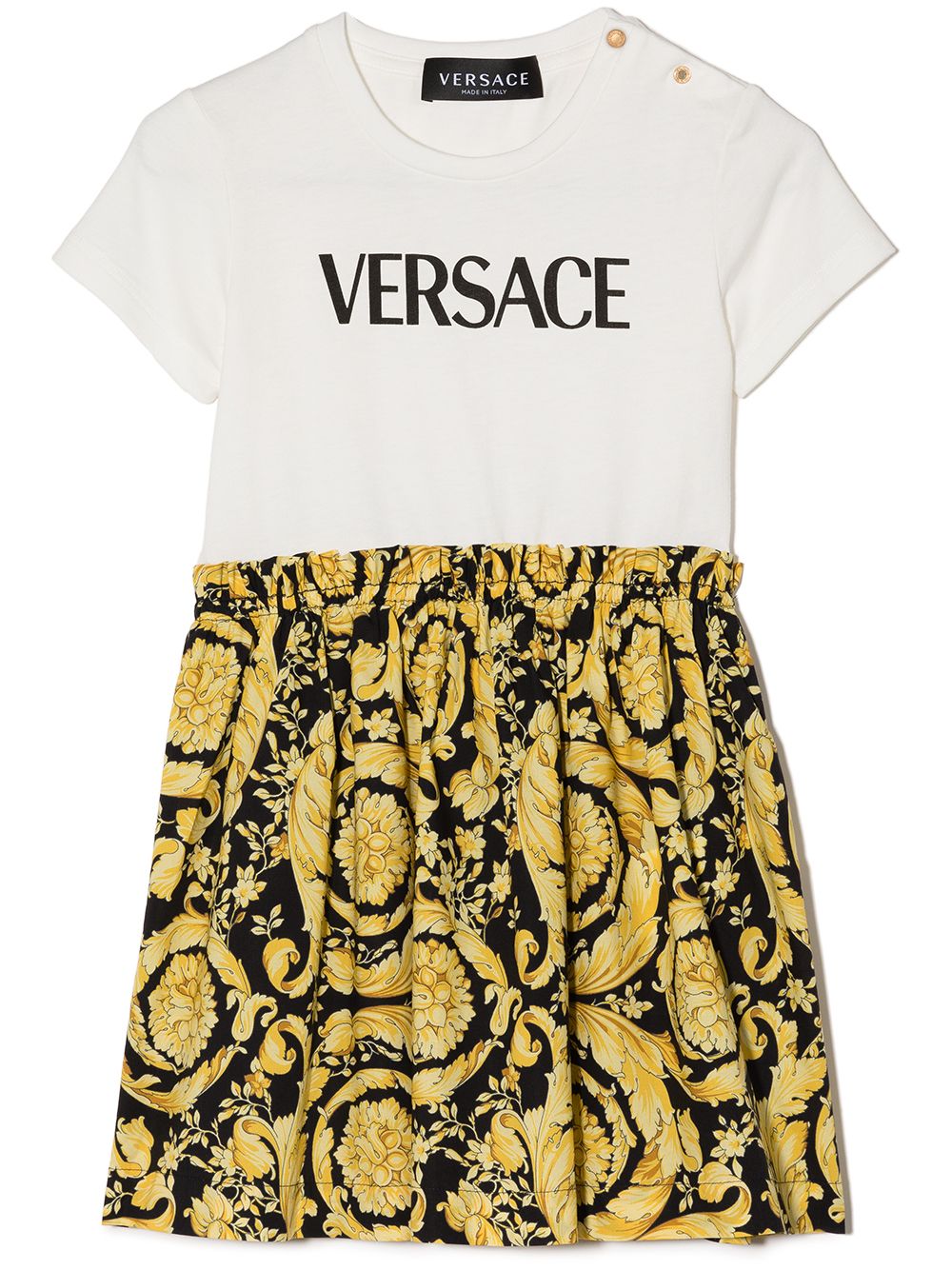 VERSACE BABY Barocco-skirt T-shirt Dress - MAISONDEFASHION.COM