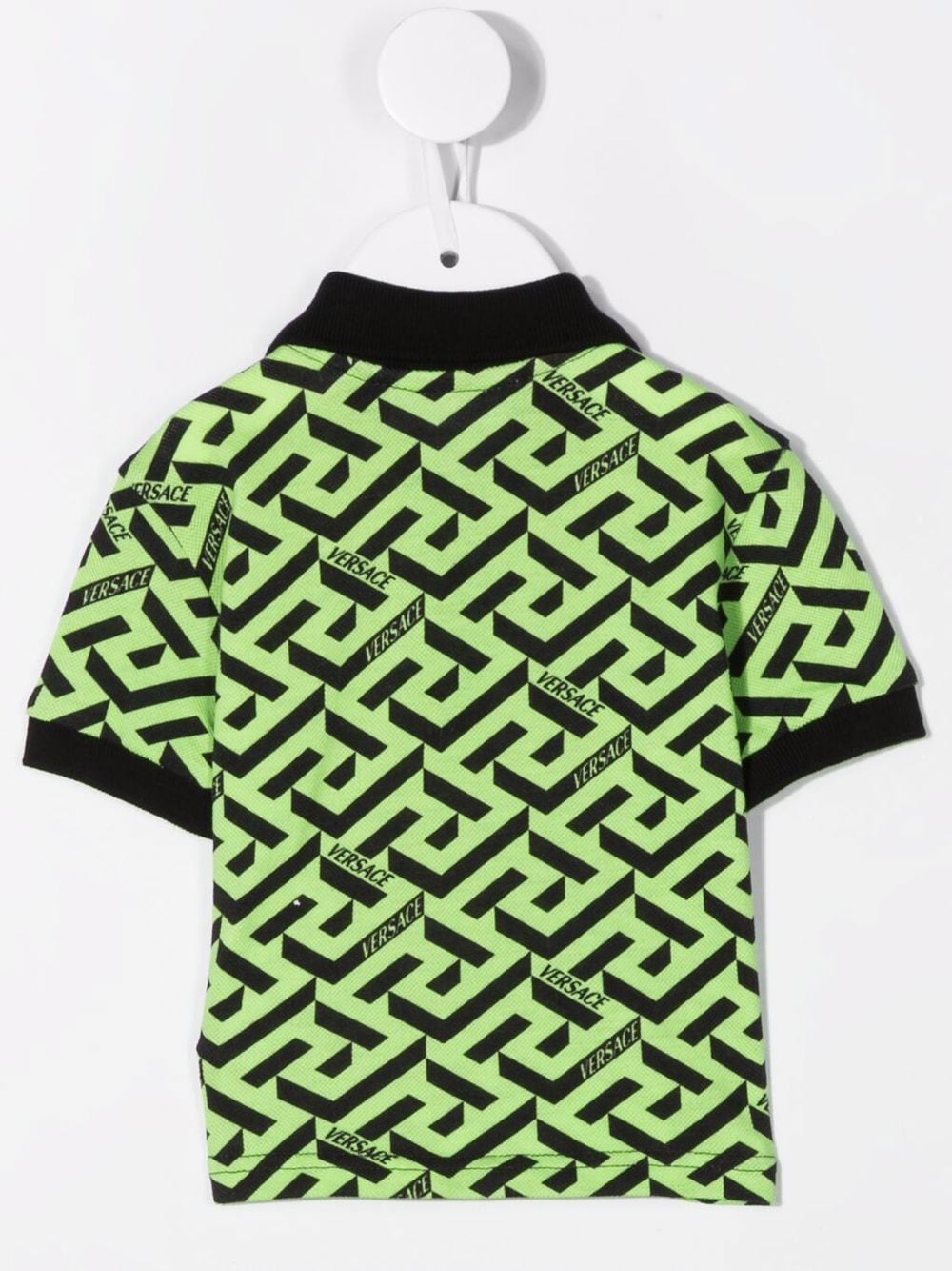 VERSACE BABY Greca-print Polo Shirt - MAISONDEFASHION.COM