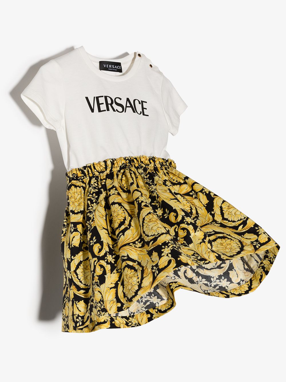 VERSACE BABY Barocco-skirt T-shirt Dress - MAISONDEFASHION.COM