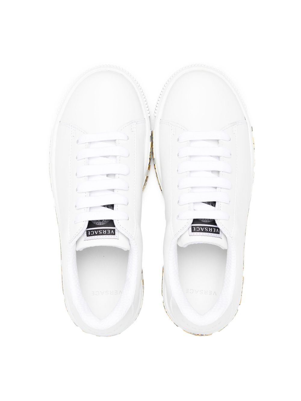 VERSACE KIDS Greca-detail Sneakers White - MAISONDEFASHION.COM