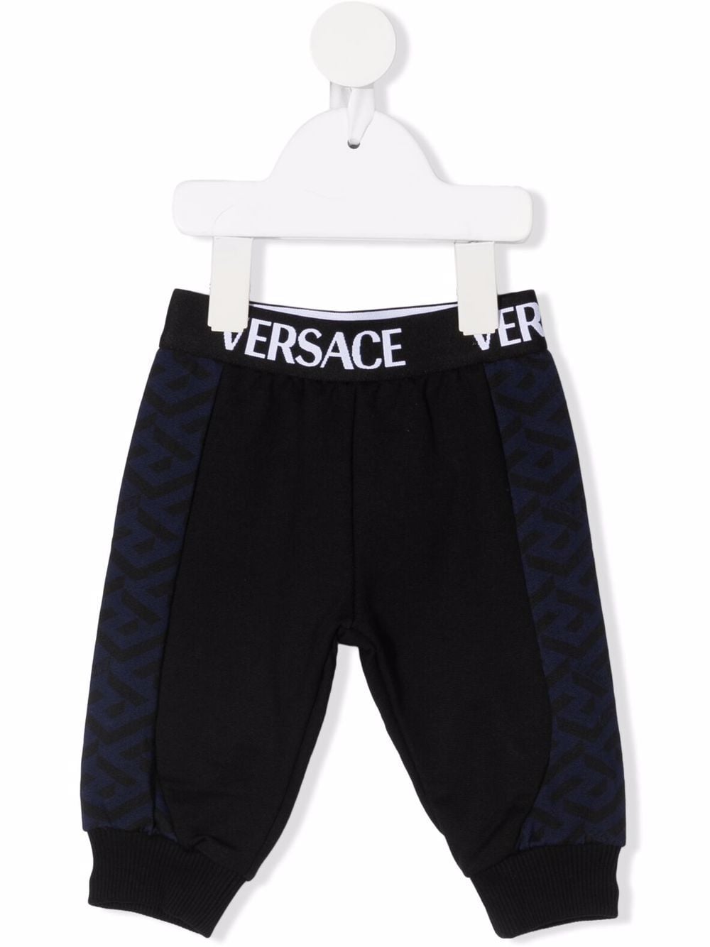 VERSACE BABY Logo-waist Cotton Track Pants - MAISONDEFASHION.COM