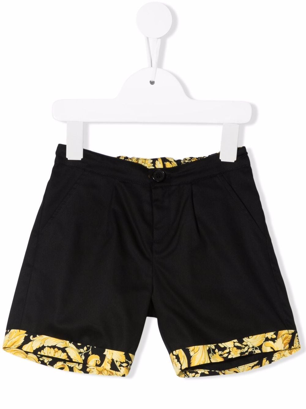 VERSACE BABY Barocco-print Trim Chino Shorts - MAISONDEFASHION.COM