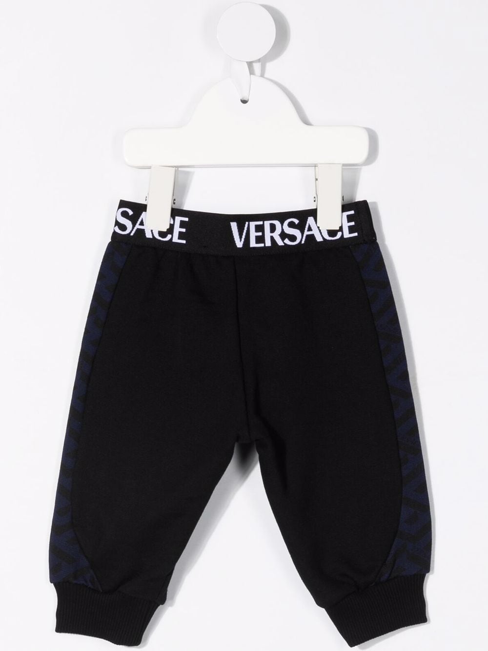 VERSACE BABY Logo-waist Cotton Track Pants - MAISONDEFASHION.COM