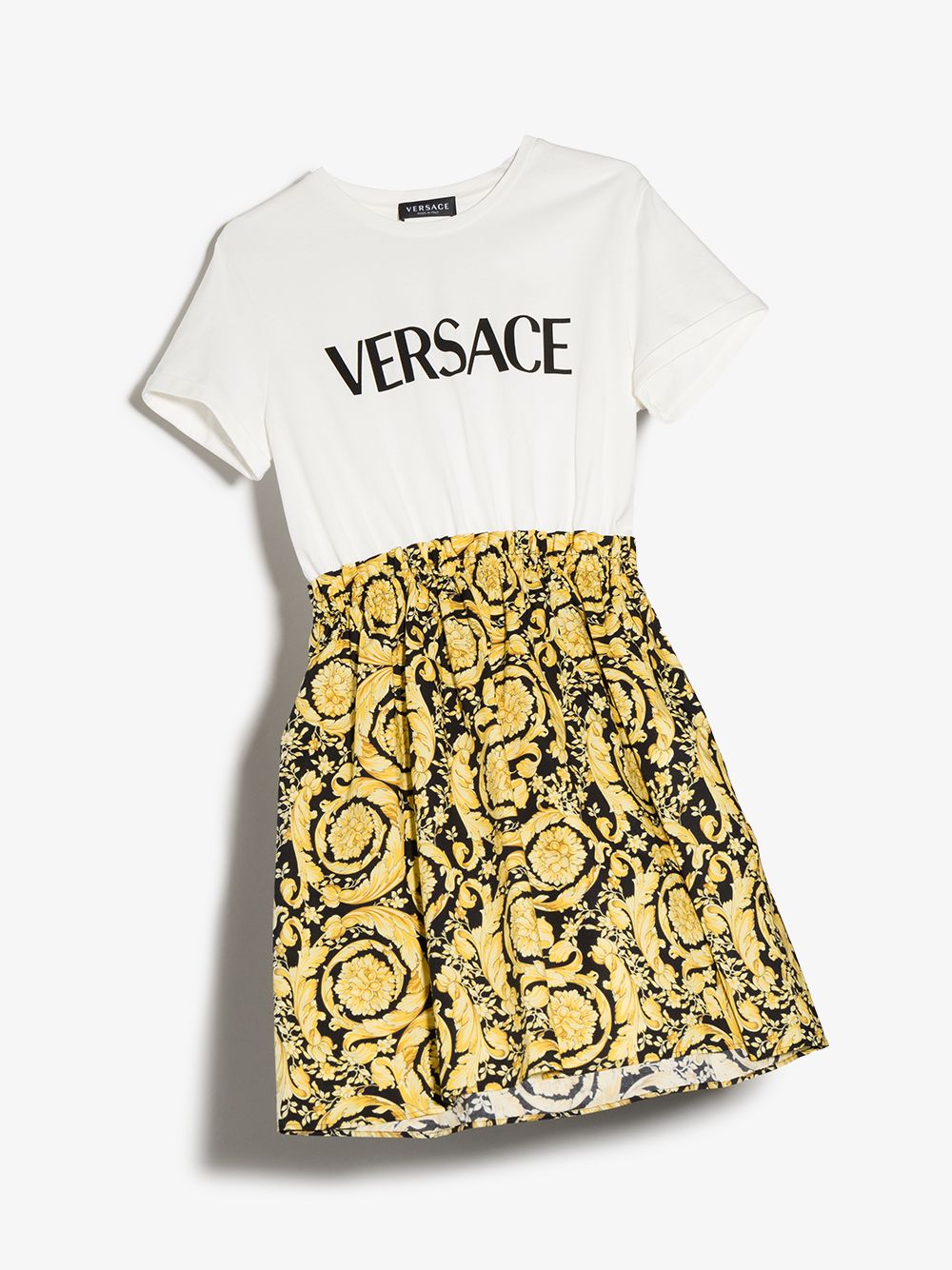 VERSACE KIDS Barocco Logo-print Dress - MAISONDEFASHION.COM