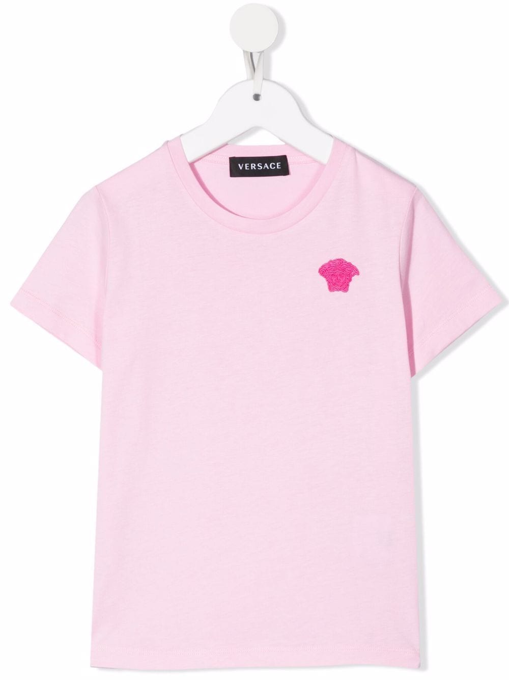 VERSACE KIDS Medusa-patch T-shirt Pink - MAISONDEFASHION.COM