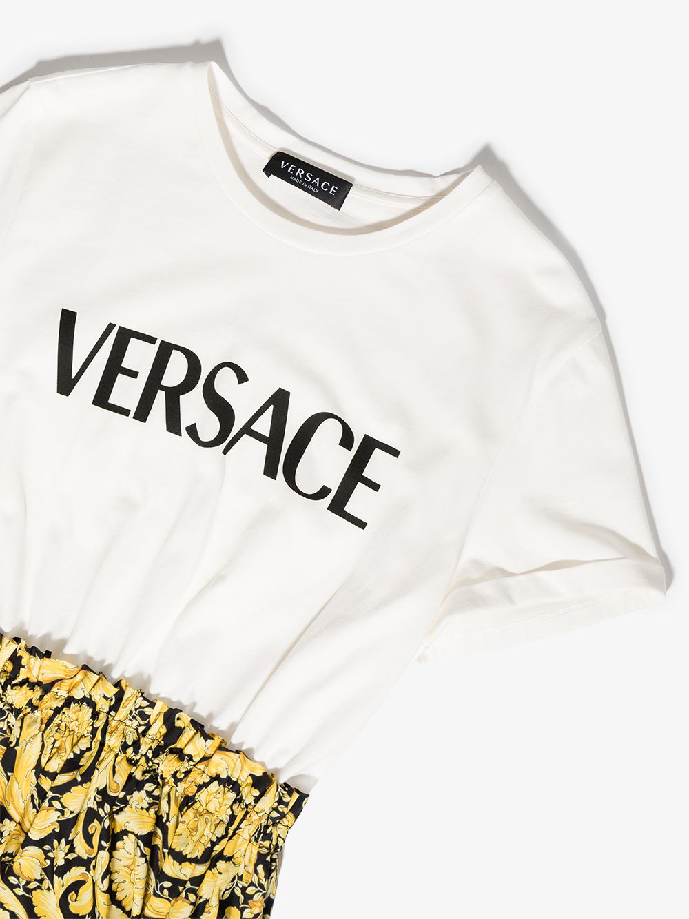 VERSACE KIDS Barocco Logo-print Dress - MAISONDEFASHION.COM