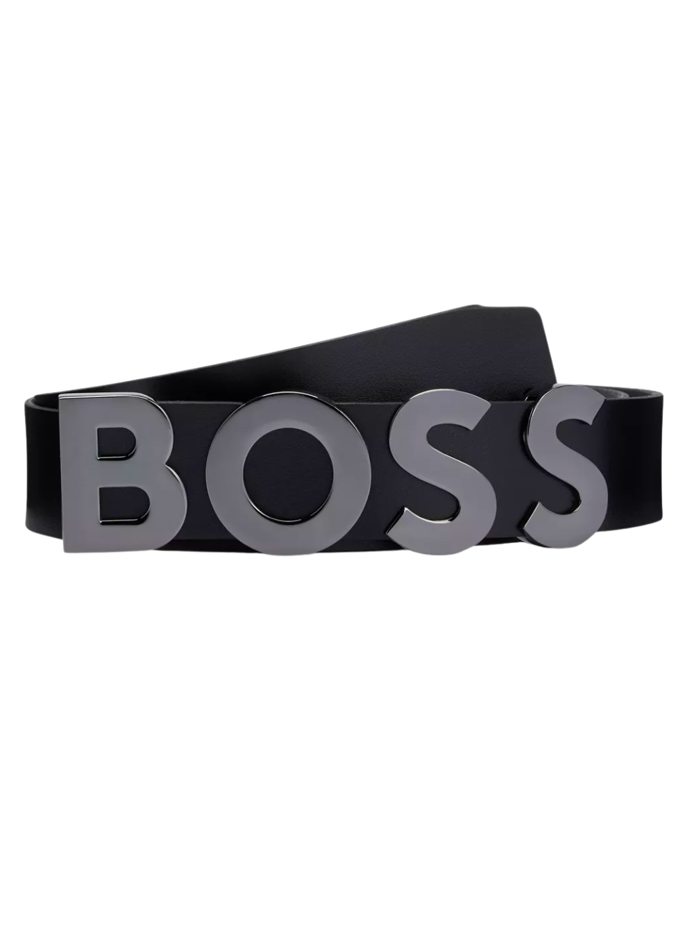 BOSS Logo-plaque Detail Buckle Belt Black - MAISONDEFASHION.COM