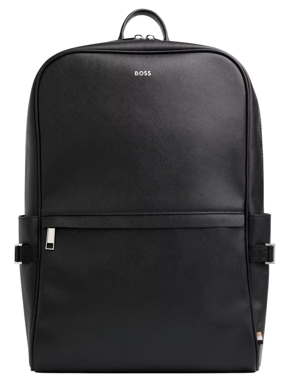 BOSS Zair Leather Backpack Black - MAISONDEFASHION.COM