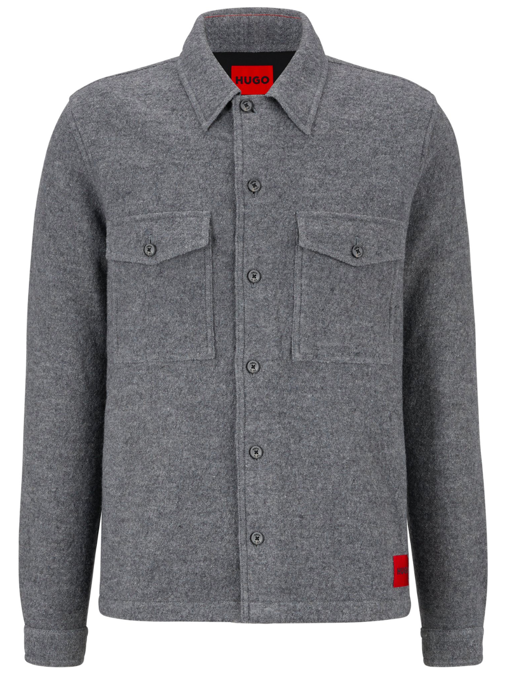 HUGO Enalu Shirt Grey - MAISONDEFASHION.COM