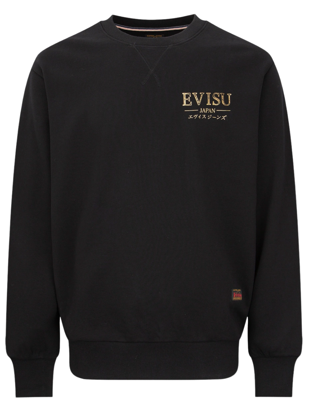 EVISU Logo-print Detail Sweatshirt Black - MAISONDEFASHION.COM