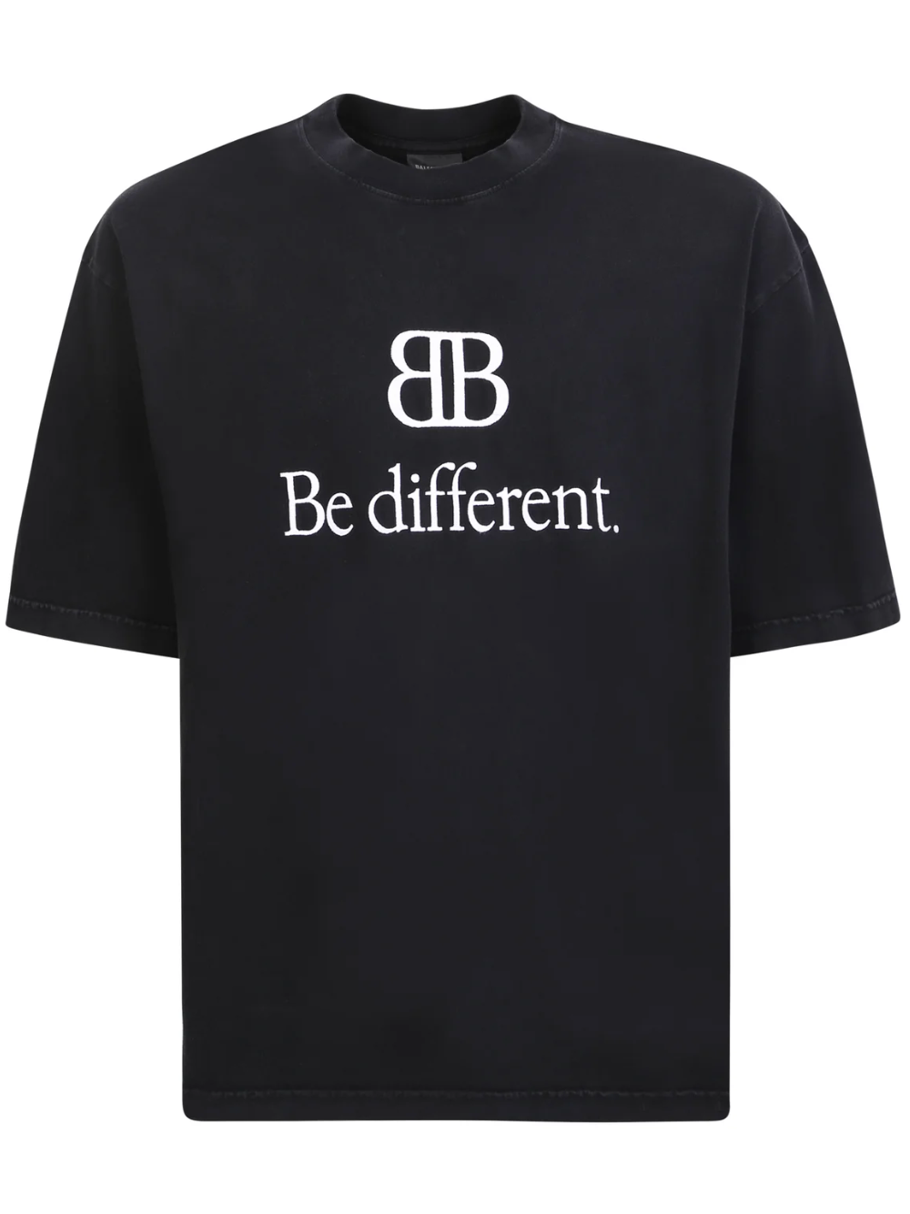 BALENCIAGA BB Be Different Printed T-shirt Black - MAISONDEFASHION.COM