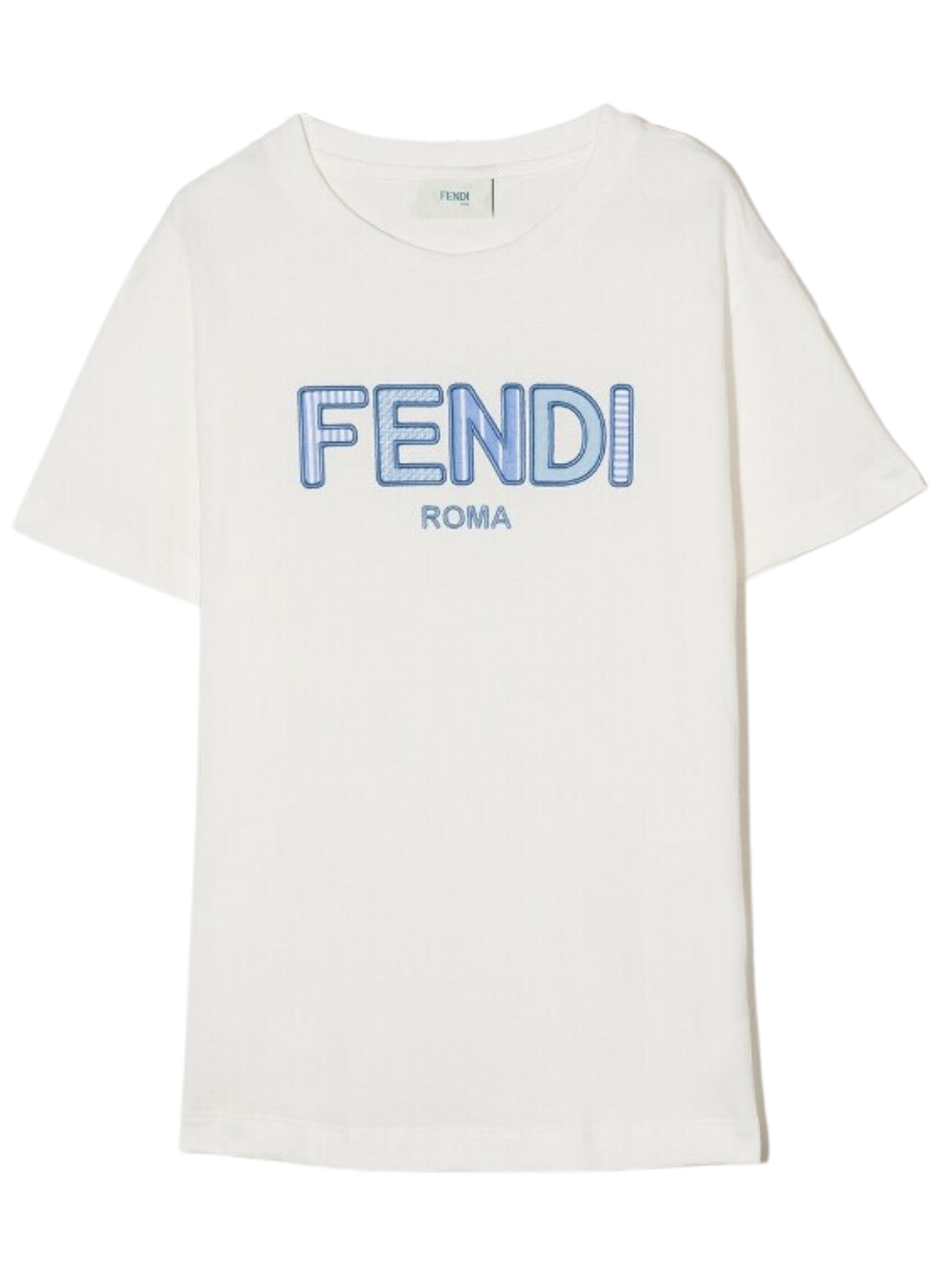 FENDI KIDS T-Shirt White/Blue - MAISONDEFASHION.COM