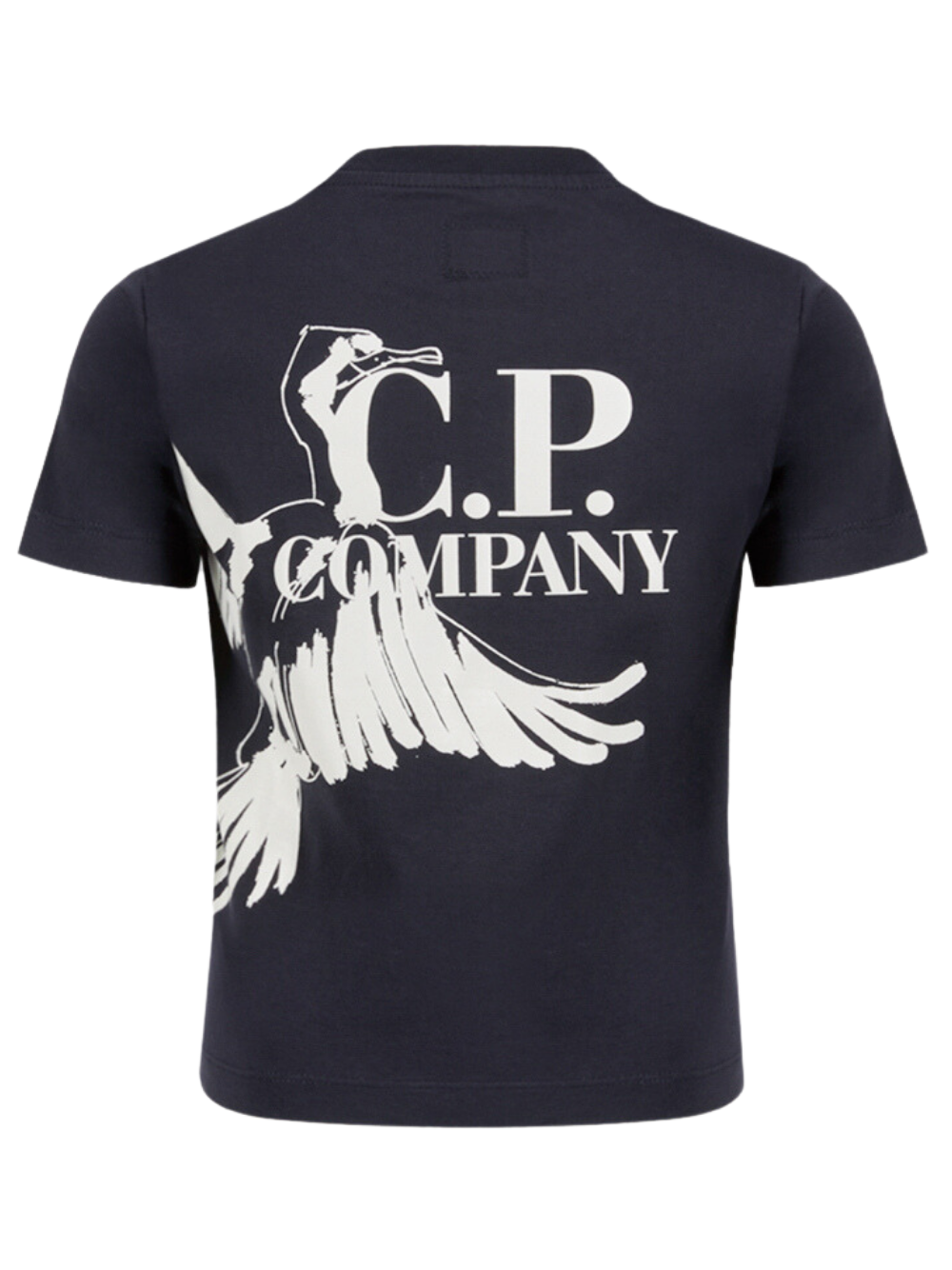 C.P. COMPANY KIDS Jersey Graphic Bird Logo T-Shirt Navy - MAISONDEFASHION.COM