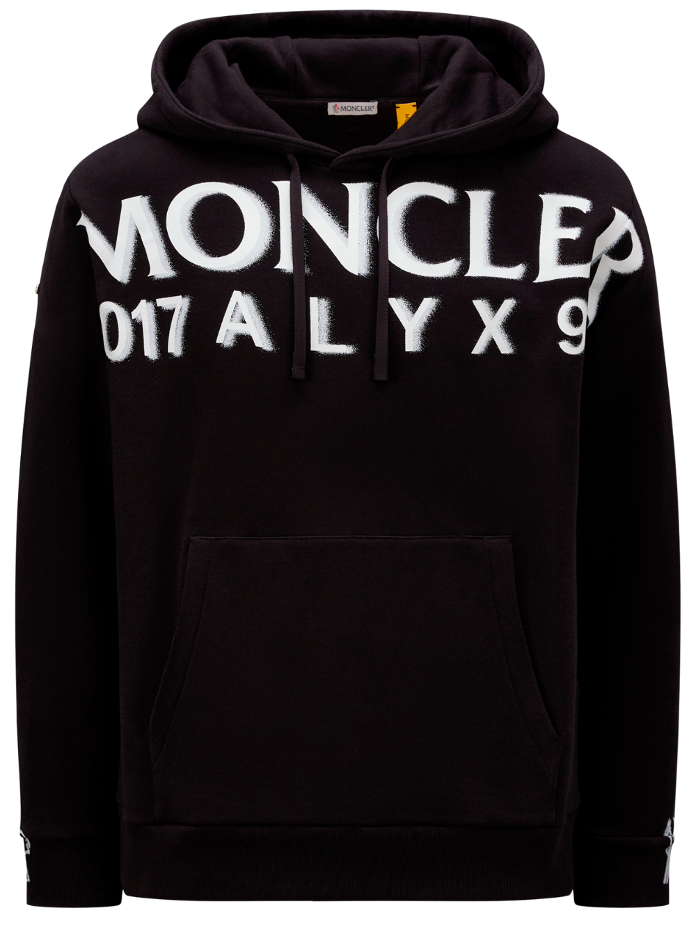 MONCLER GENIUS X 6 MONCLER 1017 ALYX 9SM Logo Print Hoodie Black - MAISONDEFASHION.COM