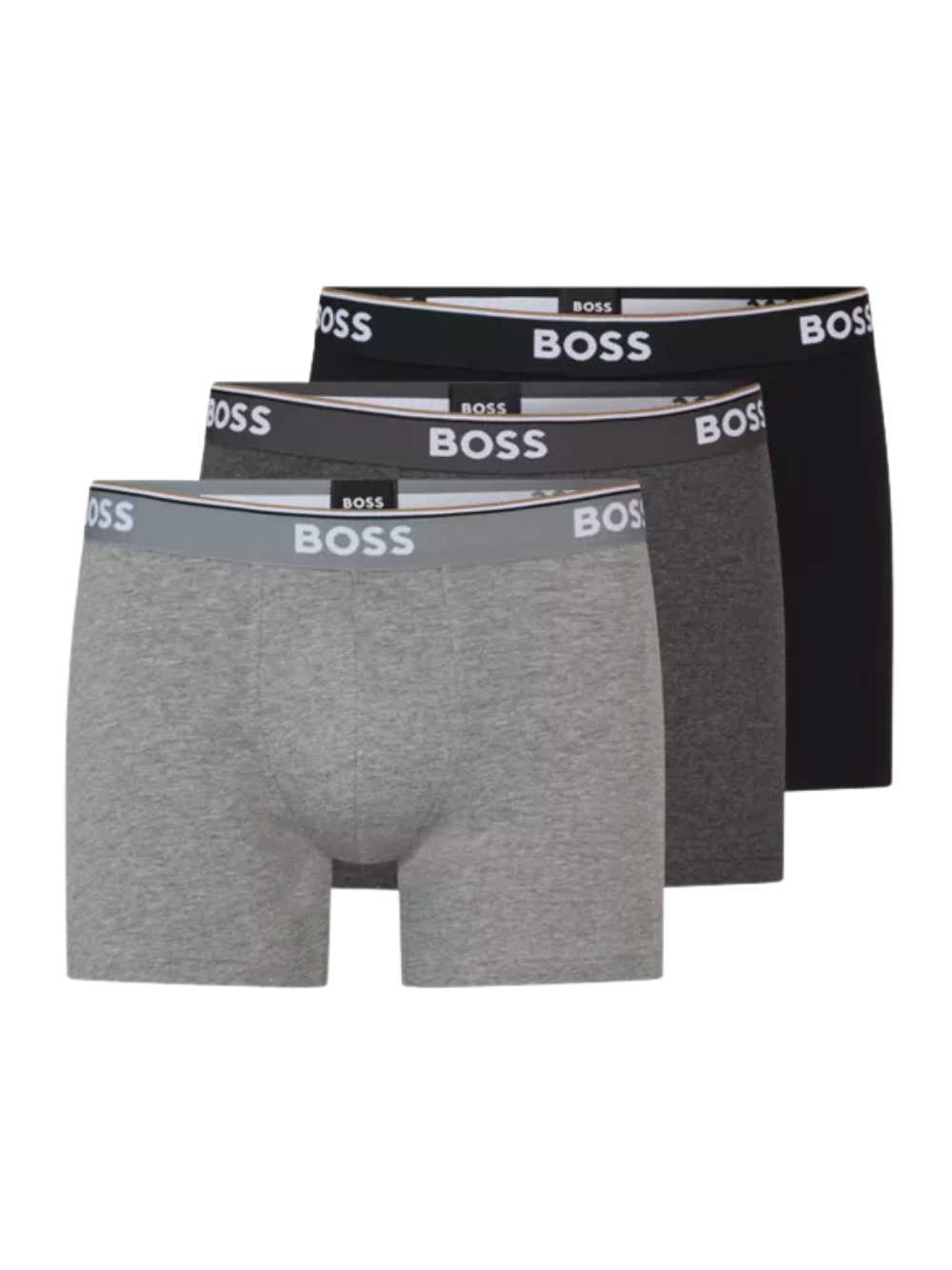 BOSS Three-pack Boxers Open Grey - MAISONDEFASHION.COM