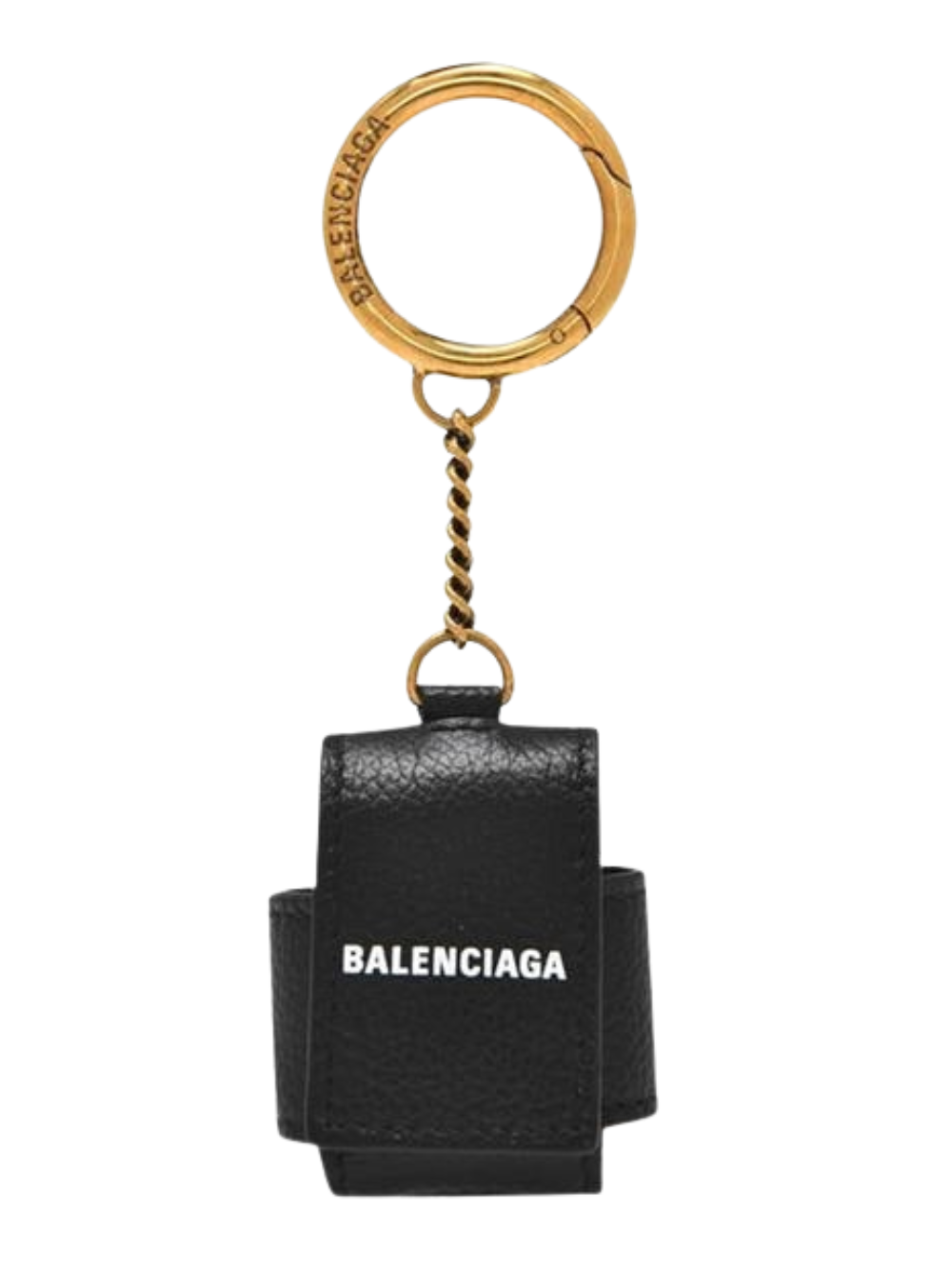 BALENCIAGA Logo AirPods Case Black - MAISONDEFASHION.COM