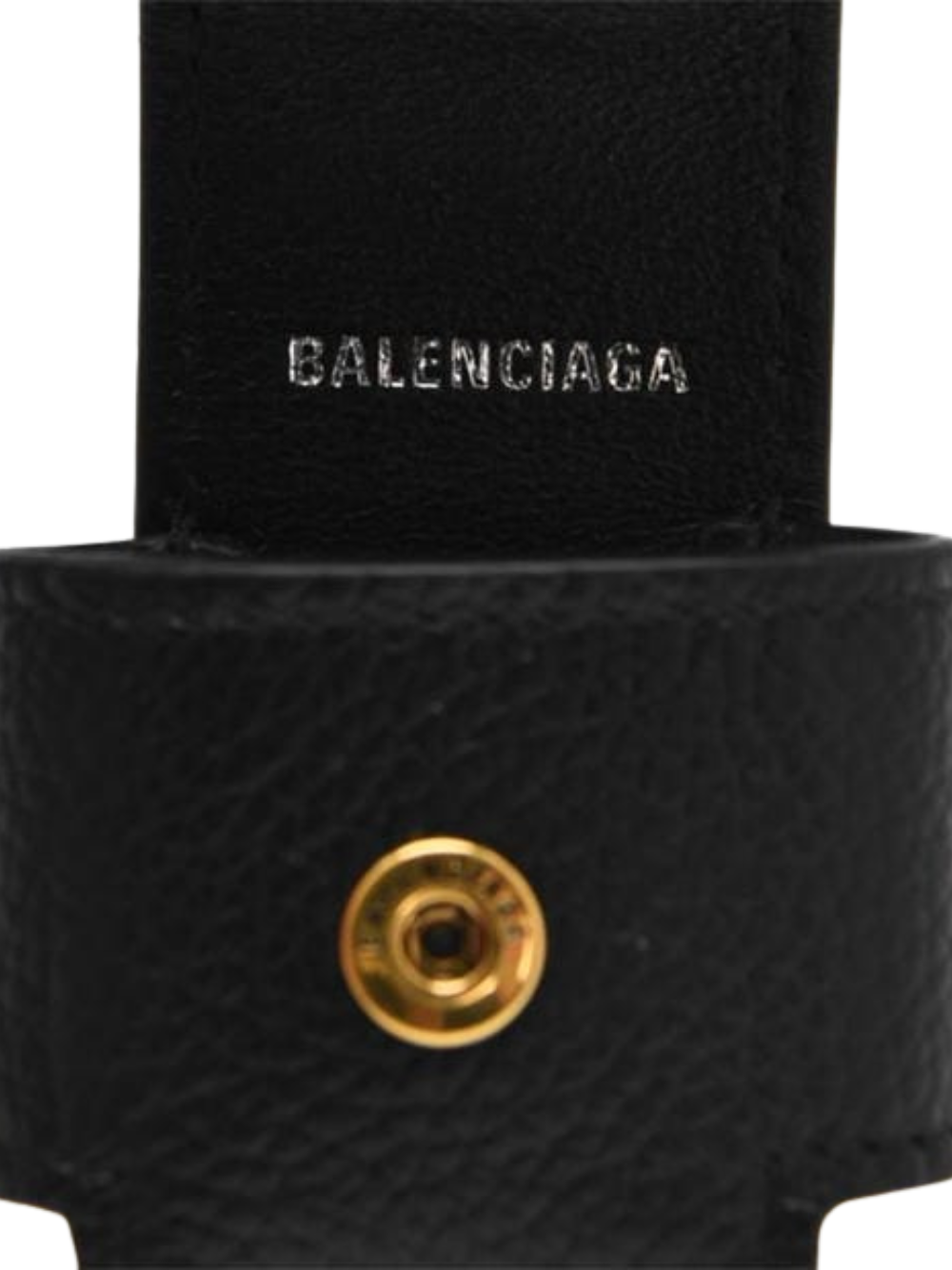 BALENCIAGA Logo AirPods Case Black - MAISONDEFASHION.COM