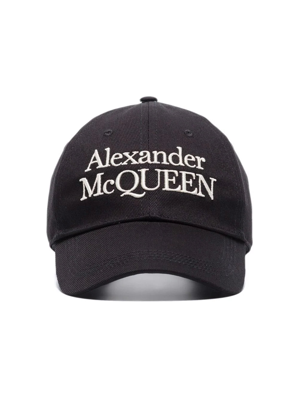 ALEXANDER MCQUEEN Logo Cap Black/Ivory - MAISONDEFASHION.COM