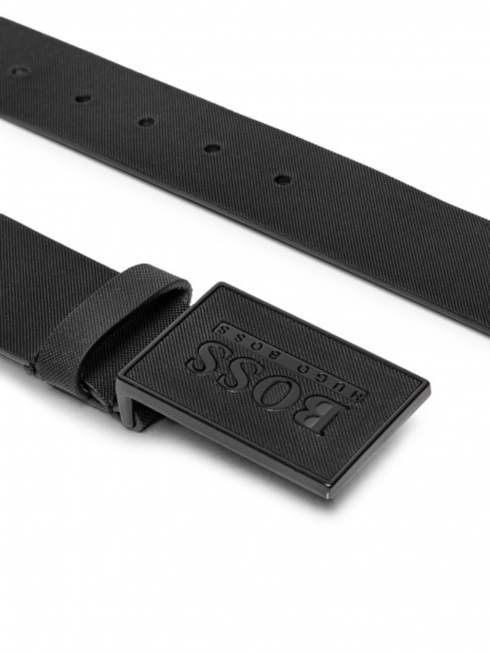 BOSS Icon Belt Black - MAISONDEFASHION.COM