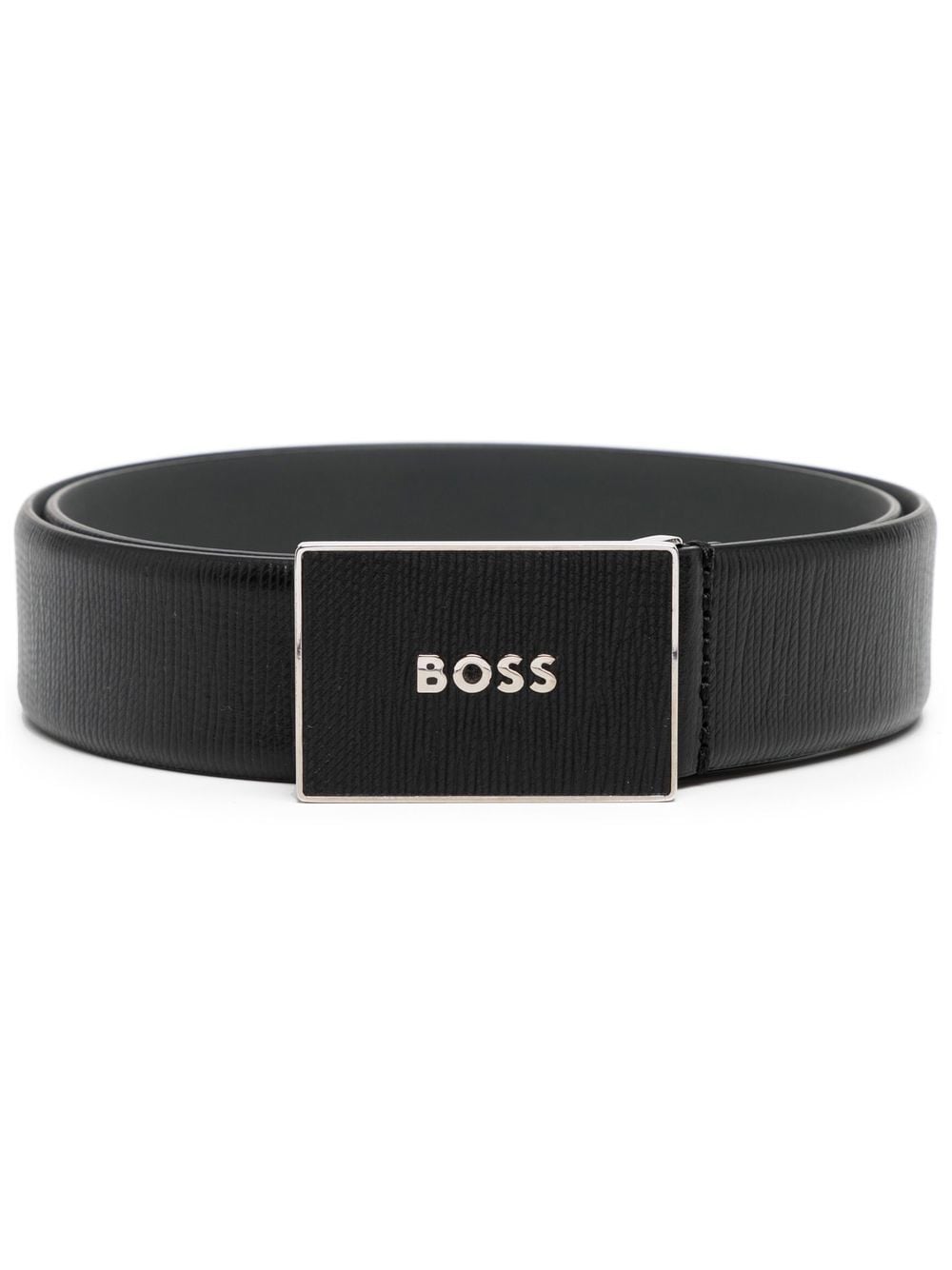 BOSS Icon-At Logo-buckle Belt Black - MAISONDEFASHION.COM