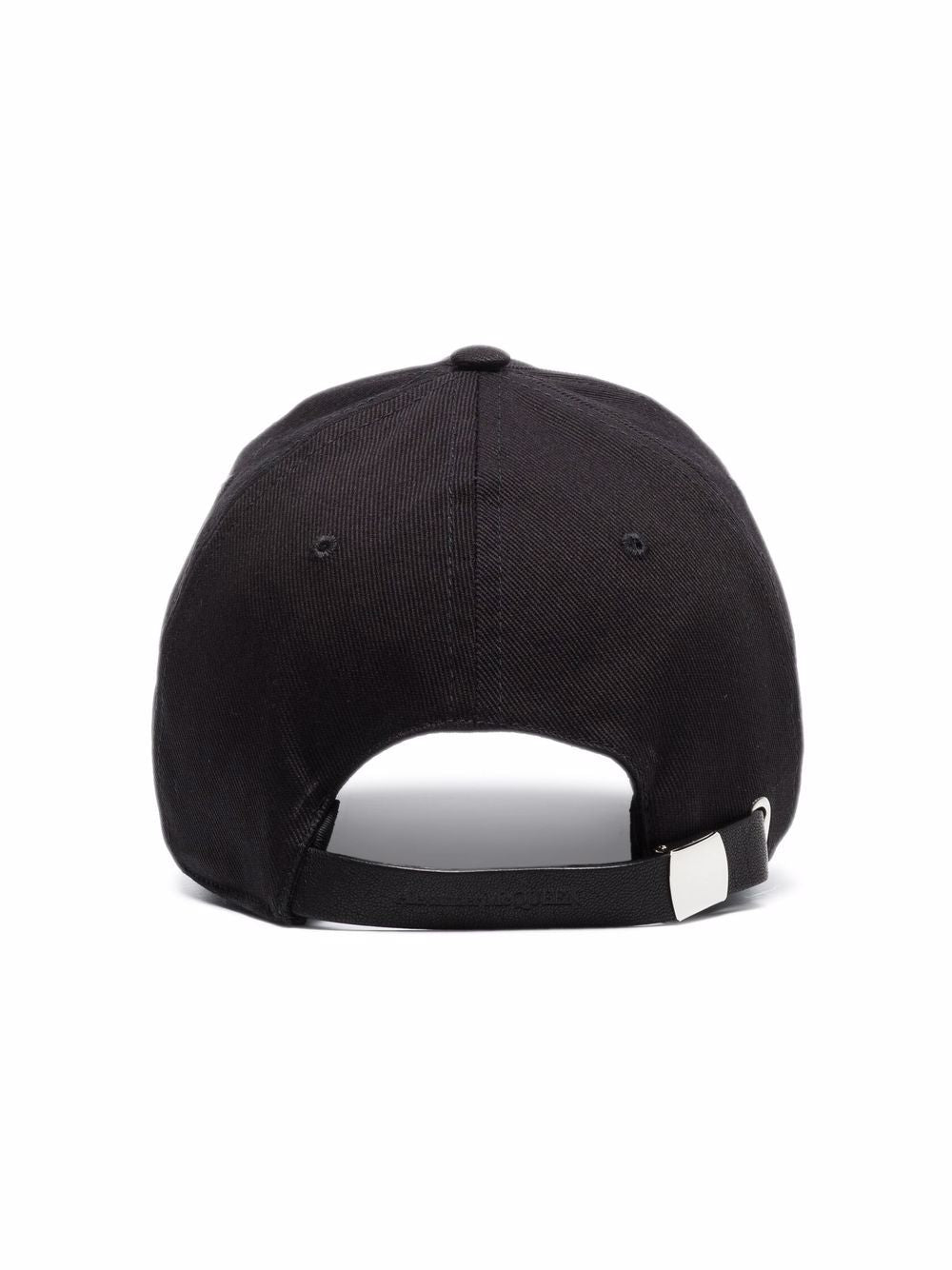 ALEXANDER MCQUEEN Logo Cap Black/Ivory - MAISONDEFASHION.COM