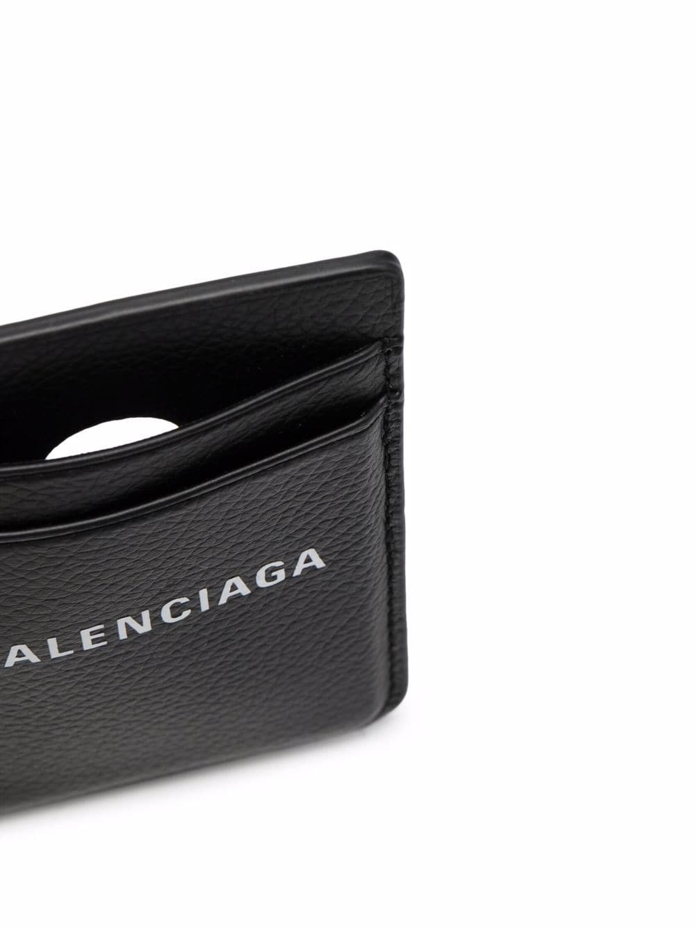 BALENCIAGA Logo-print Magnet Cardholder Black - MAISONDEFASHION.COM