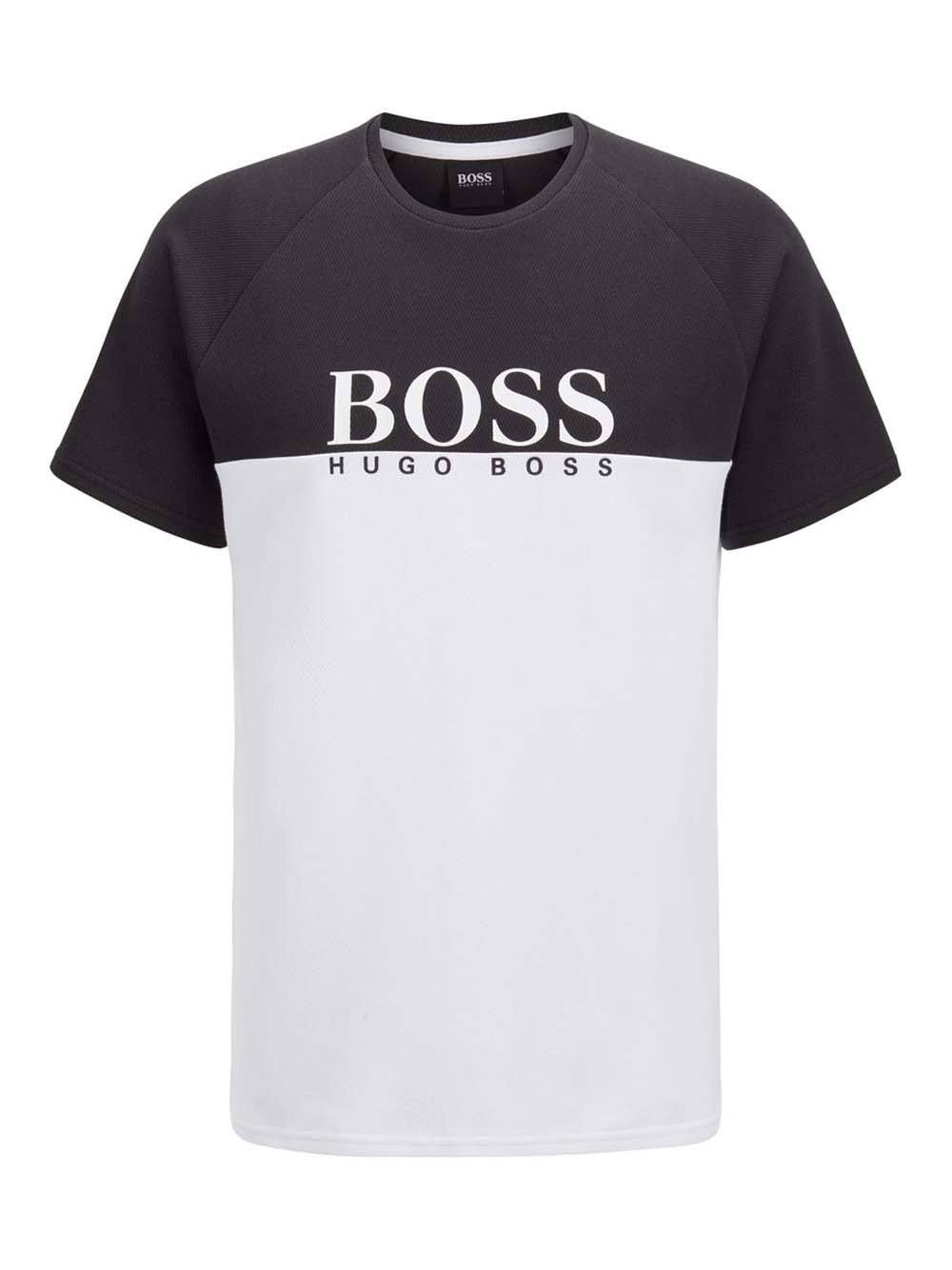 BOSS Loungewear Logo T-Shirt Black/White - MAISONDEFASHION.COM