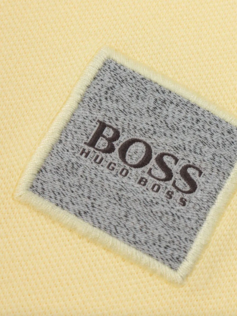 BOSS Embroidered logo polo shirt Yellow - MAISONDEFASHION.COM