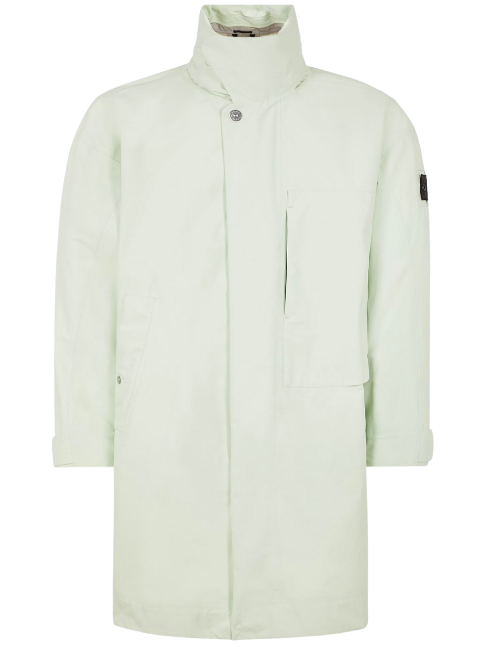 STONE ISLAND SHADOW PROJECT Logo-patch Hooded Raincoat Light Green - MAISONDEFASHION.COM