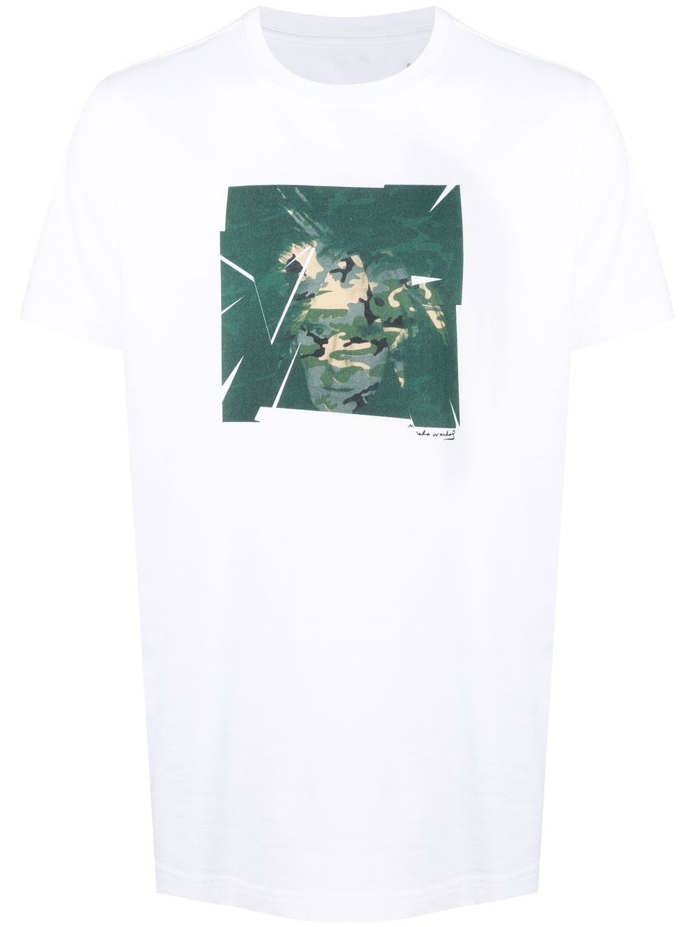 MAHARISHI Cubist Warhol Fright Wig T-Shirt White - MAISONDEFASHION.COM