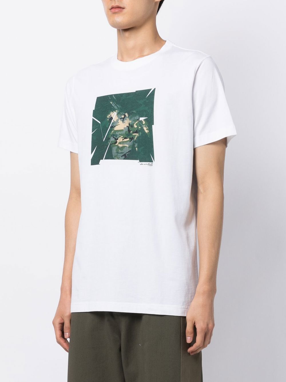 MAHARISHI Cubist Warhol Fright Wig T-Shirt White - MAISONDEFASHION.COM